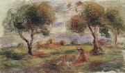 Pierre Renoir Landscape with Figures at Cagnes oil on canvas